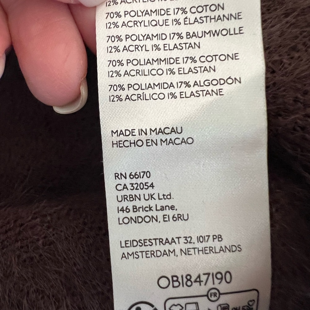 Free People Chocolate Fuzzy Sweater - Picture 5 of 5